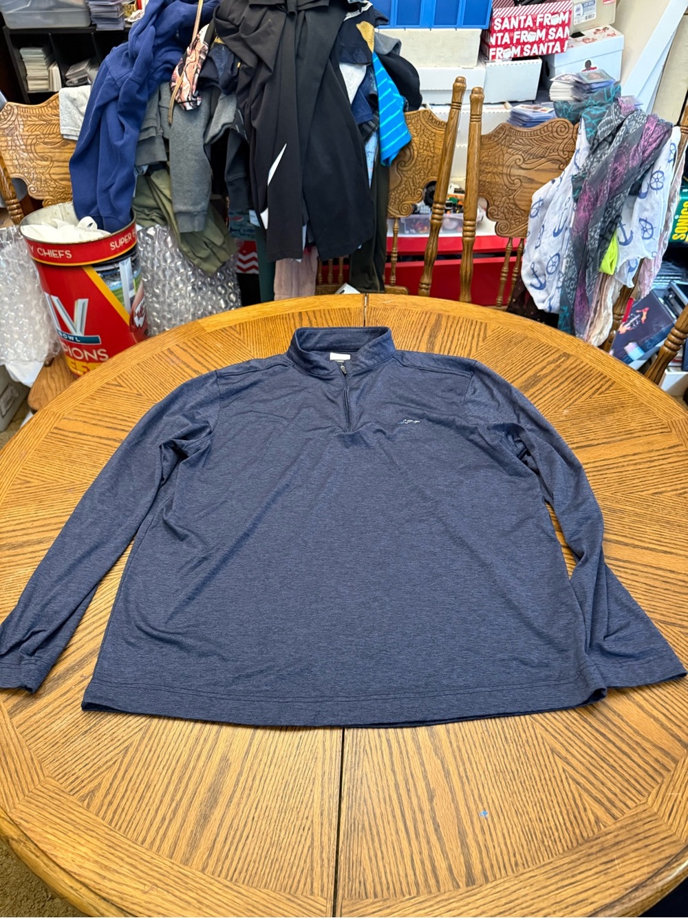 Greg Norman Collection Navy Quarter-Zip Lightweight Performance Pullover